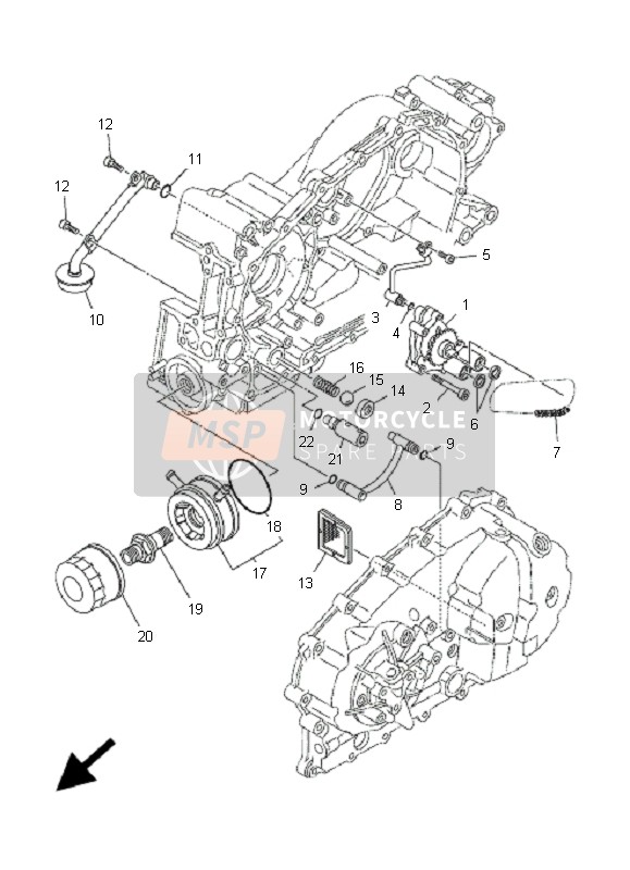 Yamaha XP500A T-MAX 2005 Oil Pump for a 2005 Yamaha XP500A T-MAX